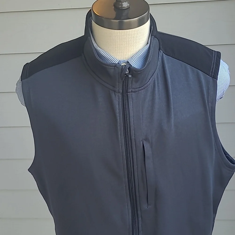 RHONE Black Grey Training‎ Blend Sz XXL Mens Full Zip Athleisure Athletic Vest